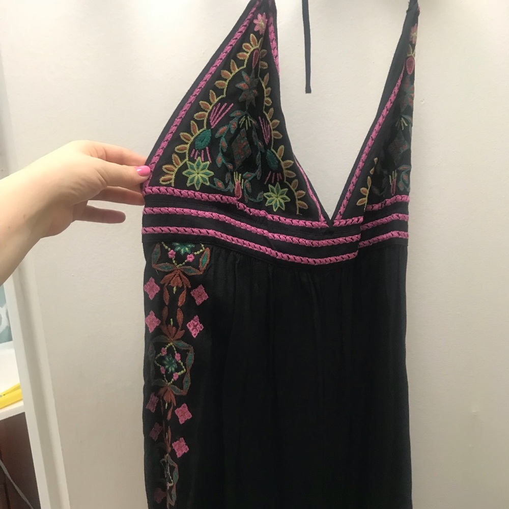 Floral tie romper